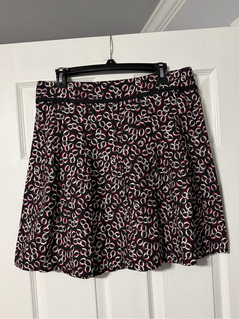 Loft Petites Chain Link Printed A-Line Skirt